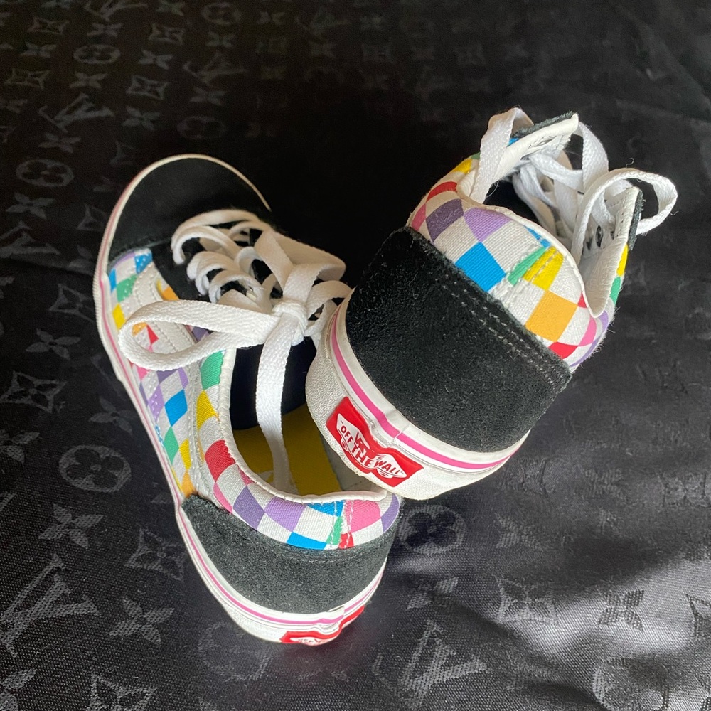 Kids checked Vans- practically new
